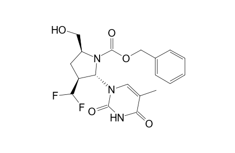 Benzyl (2S,3S,5S)-5-Hydroxymethyl-2-[5-methyl-2,4-dioxo-3,4-dihydropyrimidin-1(2H)-yl]-3-(difluoromethyl)pyrrolidine-1-carboxylate
