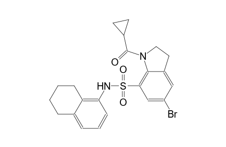1H-indole-7-sulfonamide, 5-bromo-1-(cyclopropylcarbonyl)-2,3-dihydro-N-(5,6,7,8-tetrahydro-1-naphthalenyl)-
