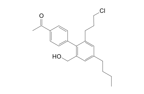 4-Acetyl-4'-butyl-6'-(hydroxymethyl)-2'-(3-chloropropyl)biphenyl