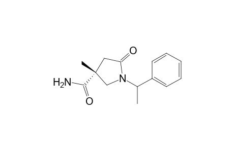 3(R)-Methyl-5-oxo-1-(1'-phenylethyl)-3-pyrrolidinecarboxamide