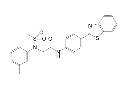 acetamide, N-[4-(6-methyl-2-benzothiazolyl)phenyl]-2-[(3-methylphenyl)(methylsulfonyl)amino]-