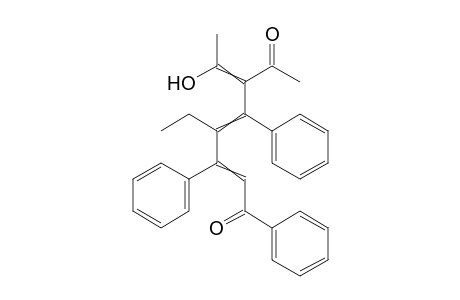 6-Acetyl-7-hydroxy-4-ethyl-1,3,5-triphenyl-octa-2,4,6-trien-1-one
