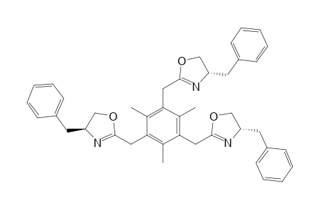 1,3,5-Tris[(4(S)-phenylmethyl-2-oxazolinyl)methyl]-2,4,6-trimethylbenzene