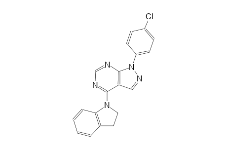 1H-pyrazolo[3,4-d]pyrimidine, 1-(4-chlorophenyl)-4-(2,3-dihydro-1H-indol-1-yl)-