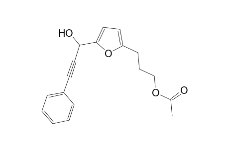 Acetic acid 3-[5-(1-hydroxy-3-phenyl-prop-2-ynyl)-furan-2-yl]-propyl ester