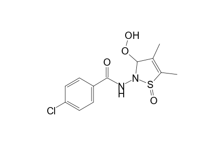 2-(4-Chlorobenzoylamino)-4,5-dimethyl-3-hydroperoxy-2,3-dihydroisothiazole 1-oxide