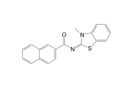 Naphthalene-2-carboxylic acid - (3'-Methyl-3H-benzothiazol-2'-ylidene)amide