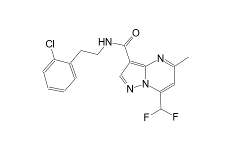 N-[2-(2-chlorophenyl)ethyl]-7-(difluoromethyl)-5-methylpyrazolo[1,5-a]pyrimidine-3-carboxamide