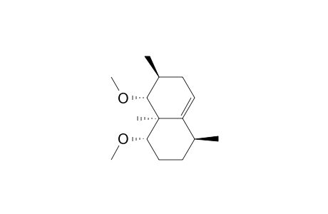 Naphthalene, 1,2,3,5,6,7,8,8a-octahydro-1,8-dimethoxy-2,5,8a-trimethyl-, (1.alpha.,2.beta.,5.beta.,8.alpha.,8a.alpha.)-(.+-.)-