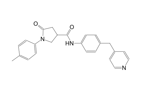 3-pyrrolidinecarboxamide, 1-(4-methylphenyl)-5-oxo-N-[4-(4-pyridinylmethyl)phenyl]-