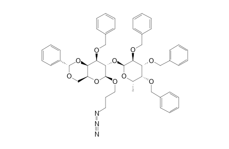 3-AZIDOPROPYL-3-O-BENZYL-4,6-O-DIBENZYLIDENE-2-O-(2,3,4-TRI-O-BENZYL-ALPHA-L-FUCOPYRANOSYL)-BETA-D-GALACTOPYRANOSIDE