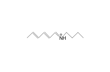 N-Hexa-2,4-dienylidene-butylamine cation