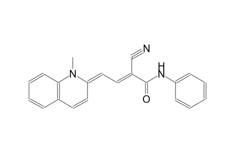 (2E,4E)-2-cyano-4-(1-methyl-2(1H)-quinolinylidene)-N-phenyl-2-butenamide