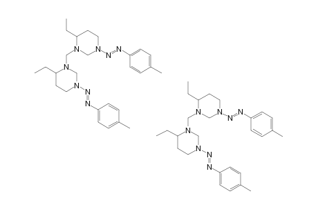 4-ETHYL-3-[[6-ETHYL-3-[2-(PARA-TOLYL)-1-DIAZENYL]-HEXAHYDRO-1-PYRIMIDINYL]-METHYL]-1-[2-(PARA-TOLYL)-1-DIAZENYL]-HEXAHYDROPYRIMIDINE