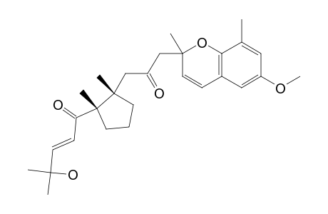 (E)-4-hydroxy-1-[(1S,2S)-2-[2-keto-3-(6-methoxy-2,8-dimethyl-chromen-2-yl)propyl]-1,2-dimethyl-cyclopentyl]-4-methyl-pent-2-en-1-one