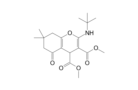 Dimethyl 2-[(t-butyl)amino]-7,7-dimethyl-5-oxo-5,6,7,8-tetrahydro-4H-chromene-3,4-dicarboxylate