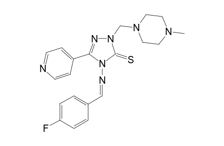 4-{[(4-Fluorophenyl)methylene]amino}-5-pyridin-4-yl-2-[(4-methylpiperazin-1-yl)methyl-2,4-dihydro-3H-1,2,4-triazole-3-thione