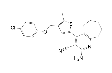 2-amino-4-{4-[(4-chlorophenoxy)methyl]-5-methyl-2-thienyl}-6,7,8,9-tetrahydro-5H-cyclohepta[b]pyridine-3-carbonitrile