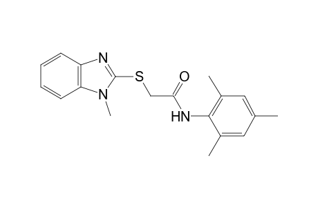 2-(1-Methyl-1H-benzoimidazol-2-ylsulfanyl)-N-(2,4,6-trimethyl-phenyl)-acetamide