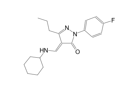 3H-pyrazol-3-one, 4-[(cyclohexylamino)methylene]-2-(4-fluorophenyl)-2,4-dihydro-5-propyl-, (4E)-