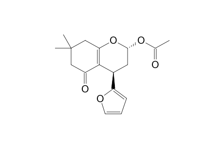 (2R,4R)-4-(Furan-2-yl)-7,7-dimethyl-5-oxo-3,4,5,6,7,8-hexahydro-2H-chromen-2-yl acetate