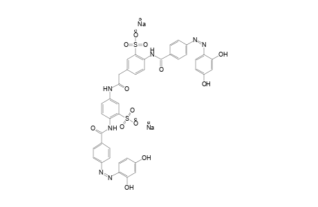 Disodium 2-({4-[(2,4-dihydroxyphenyl)diazenyl]benzoyl}amino)-5-({[4-({4-[(2,4-dihydroxyphenyl)diazenyl]benzoyl}amino)-3-sulfonatophenyl]acetyl}amino)benzenesulfonate