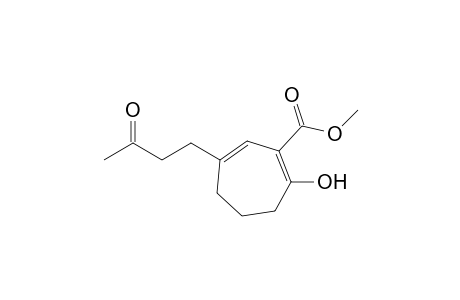 Methyl 1-hydroxy-4-(3'-oxobutyl)-1,3-cycloheptadiene-2-carboxylate