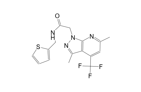2-[3,6-dimethyl-4-(trifluoromethyl)-1H-pyrazolo[3,4-b]pyridin-1-yl]-N-(2-thienylmethyl)acetamide