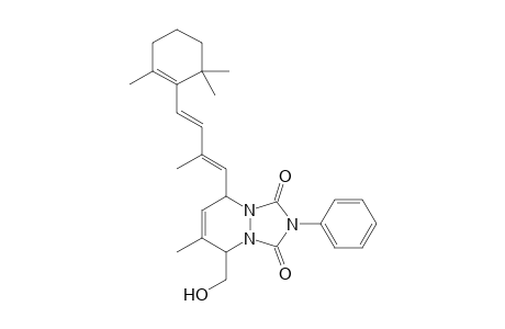 5-Hydroxymethyl-4-methyl-2-[4-(2,6,6-trimethylcyclohexenyl)-2-methylbuta-1,3-dienyl]-8-phenyl-1,6,8-triazabicyclo[4.3.0]non-3-en-7,9-dione