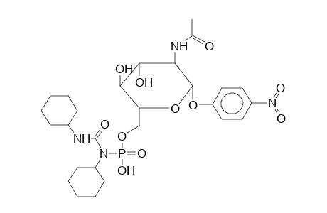 N,N'-DICYCLOHEXYL-N-(PARA-NITROPHENYL-2-ACETAMIDO-2-DEOXY-BETA-D-GLUCOPYRANOSIDO-6-PHOSPHONO)UREA