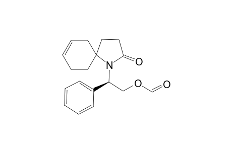 (.alpha.R,spiroR)-1'-(2-Formyloxy-1-phenylethyl)spiro[cyclohex-3-ene-1,2'-pyrrolidin]-5'-one