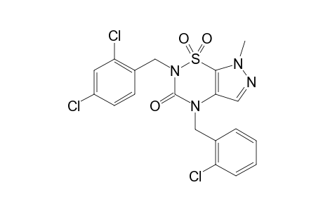 2-(2,4-DICHLOROBENZYL)-4-(ORTHO-CHLOROBENZYL)-7-METHYL-1,1,3-TRIOXO-2H,4H-PYRAZOLO-[4,5-E]-[1,2,4]-THIADIAZINE