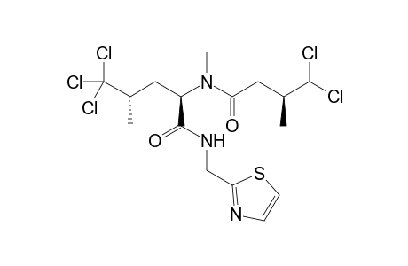 (2R,4S)-2-[[(3S)-4,4-bis(chloranyl)-3-methyl-butanoyl]-methyl-amino]-5,5,5-tris(chloranyl)-4-methyl-N-(1,3-thiazol-2-ylmethyl)pentanamide