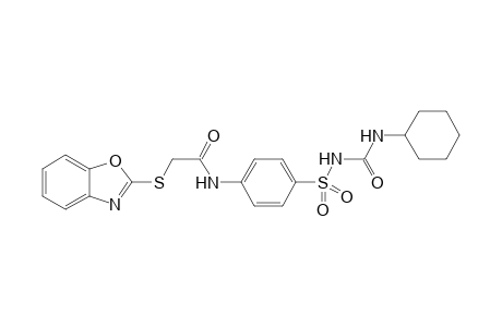 2-(Benzoxazol-2-ylthio)-N-(4-(N-(cyclohexylcarbamoyl)sulfamoyl)-phenyl)acetamide