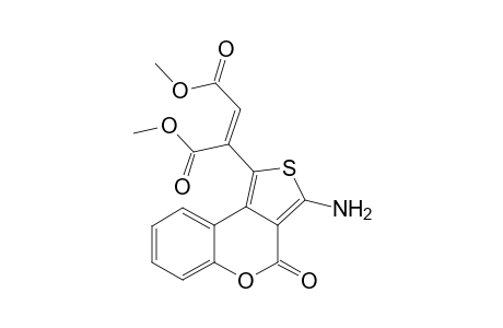 Dimethyl 2-(3-amino-4-oxo-4H-thieno[3,4-c]-2H-chromen-1-yl)butenedioate