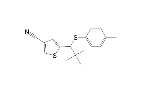 3-Thiophenecarbonitrile, 5-[2,2-dimethyl-1-[(4-methylphenyl)thio]propyl]-