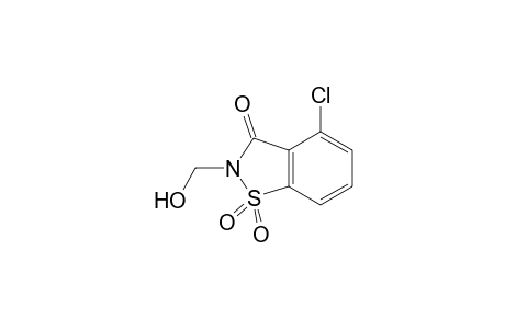 1,2-Benzisothiazol-3(2H)-one, 4-chloro-2-(hydroxymethyl)-, 1,1-dioxide