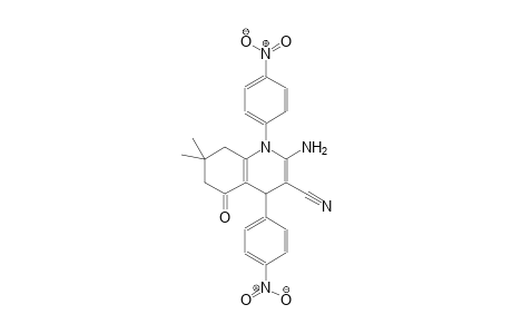 2-amino-7,7-dimethyl-1,4-bis(4-nitrophenyl)-5-oxo-1,4,5,6,7,8-hexahydro-3-quinolinecarbonitrile