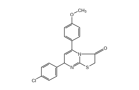 7-(p-CHLOROPHENYL)-5-(p-METHOXYPHENYL)-7H-THIAZOLO[3,2-a]PYRIMIDIN-3(2H)-ONE