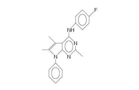 N-(4-Fluoro-phenyl)-7-phenyl-2,5,6-trimethyl-7H-pyrrolo(2,3-D)pyrimidin-4-amine