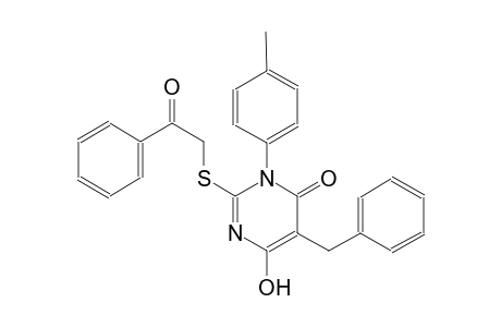 5-benzyl-6-hydroxy-3-(4-methylphenyl)-2-[(2-oxo-2-phenylethyl)sulfanyl]-4(3H)-pyrimidinone