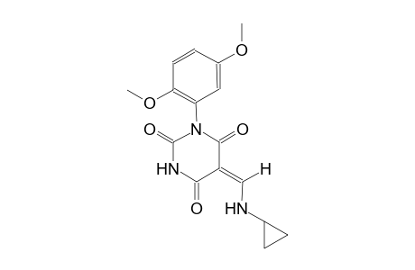 (5E)-5-[(cyclopropylamino)methylene]-1-(2,5-dimethoxyphenyl)-2,4,6(1H,3H,5H)-pyrimidinetrione