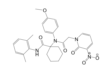 N-{1-[2-(2,6-dimethylphenyl)acetyl]cyclohexyl}-N-(4-methoxyphenyl)-2-(3-nitro-2-oxo-1,2-dihydropyridin-1-yl)acetamide