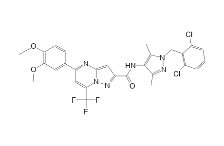 N-[1-(2,6-dichlorobenzyl)-3,5-dimethyl-1H-pyrazol-4-yl]-5-(3,4-dimethoxyphenyl)-7-(trifluoromethyl)pyrazolo[1,5-a]pyrimidine-2-carboxamide