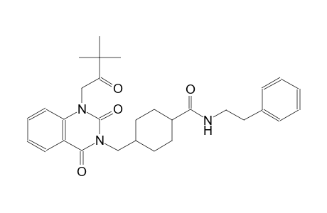 4-[(1-(3,3-dimethyl-2-oxobutyl)-2,4-dioxo-1,4-dihydro-3(2H)-quinazolinyl)methyl]-N-(2-phenylethyl)cyclohexanecarboxamide