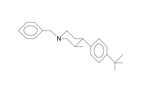 1-Benzyl-3-methyl-trans-4-(4-tert-butyl-phenyl)-piperidine