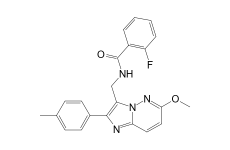 3-(2-Fluorobenzamidomethyl)-6-methoxy-2-(4-methylphenyl)imidazo[1,2-b]pyridazine