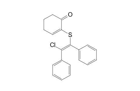 2-Cyclohexen-1-one, 2-[(2-chloro-1,2-diphenylethenyl)thio]-, (E)-