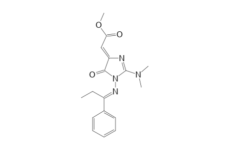 (2Z)-2-[2-dimethylamino-5-keto-1-(1-phenylpropylideneamino)imidazol-4-ylidene]acetic acid methyl ester