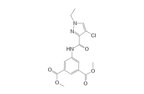 1,3-Benzenedicarboxylic acid, 5-[[(4-chloro-1-ethyl-1H-pyrazol-3-yl)carbonyl]amino]-, dimethyl ester